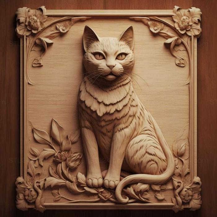 Nature and animals (st Minuet cat 1, NATURE_7101) 3D models for cnc